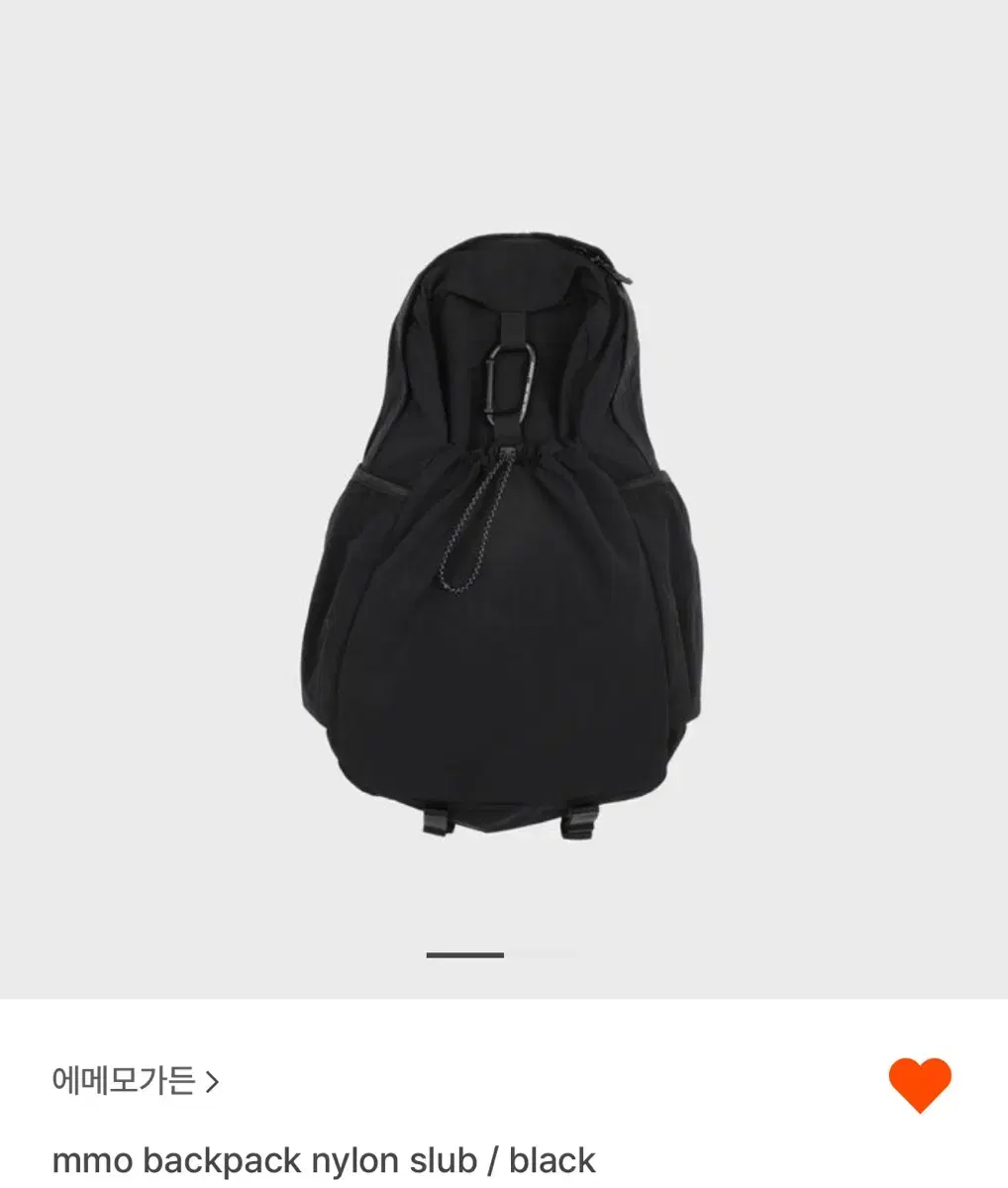 에메모가든 mmo backpack nylon slub black 판매